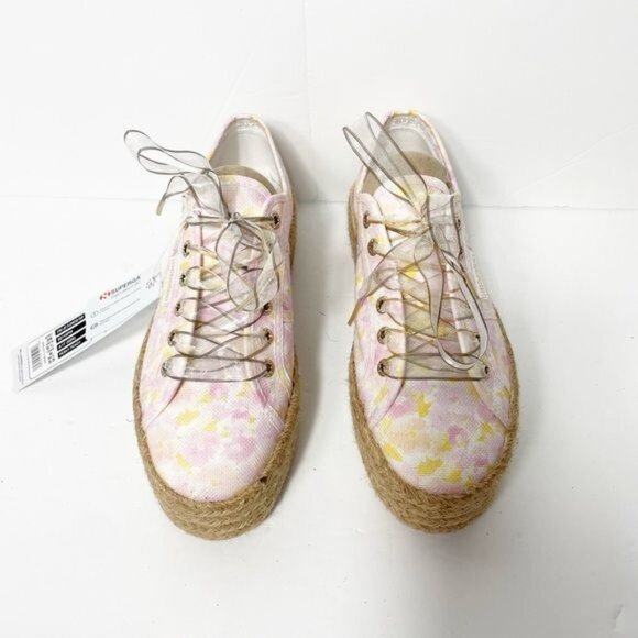 Superga X Love Shack Fancy Canvas Espadrille Platform Sneakers EU 39 US 8.5 NWT - Picture 4 of 13